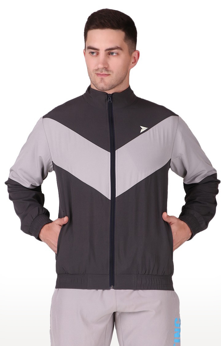 Fitinc | Fitinc Men’s Dark Grey Full Zip Jacket for Sports & Casual Occasion