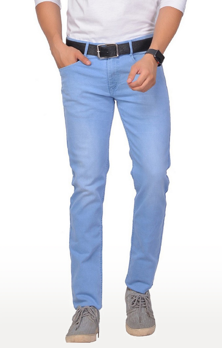 5th Anfold | Blue Solid Jeans