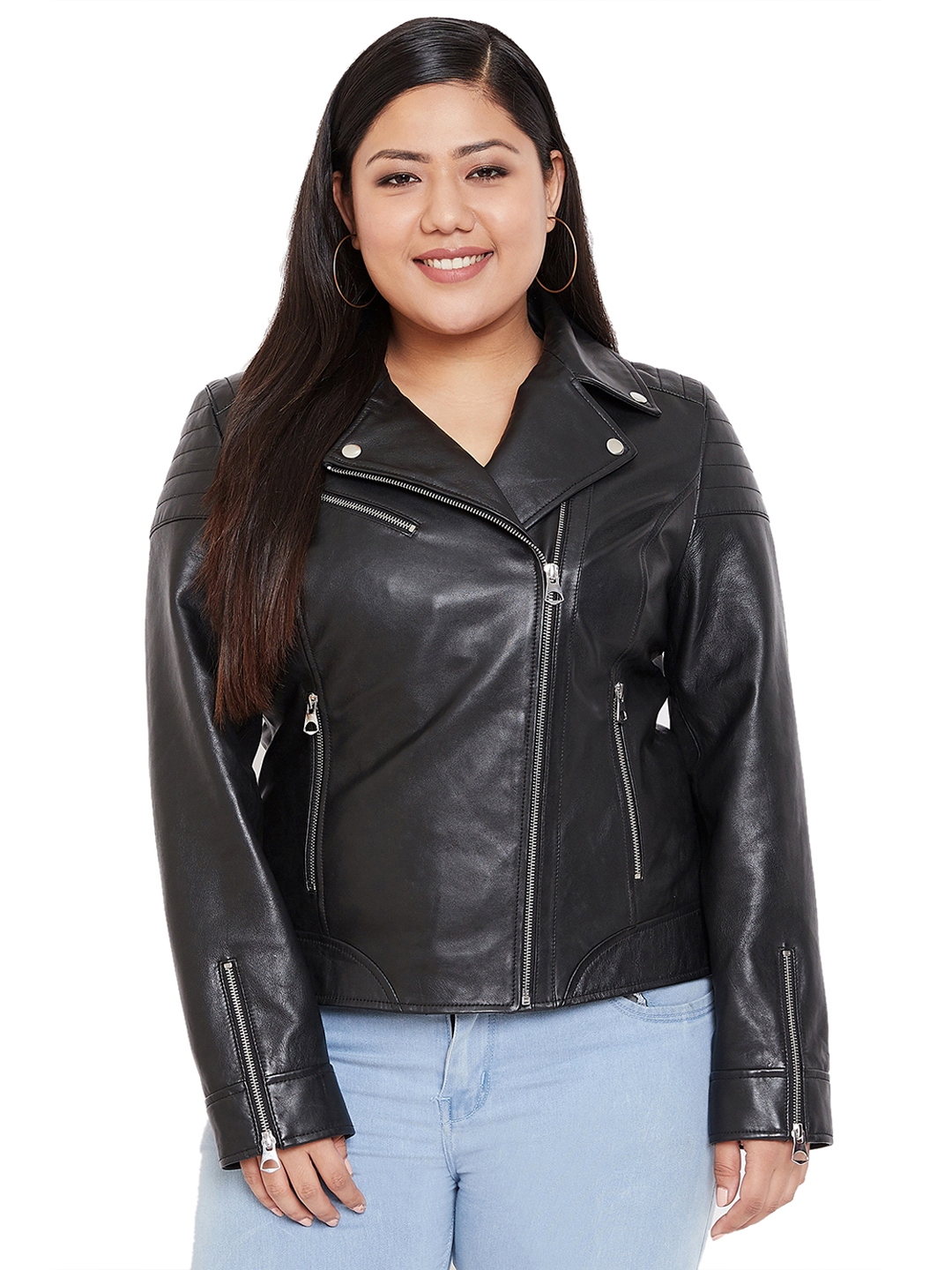 Justanned | Justanned Women Black Genuine Real Leather Jacket