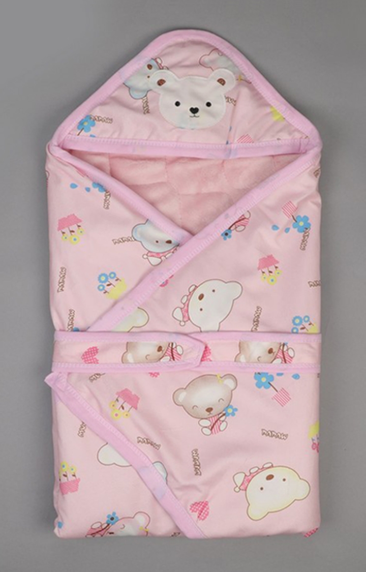 Kidbea | Kidbea 3-in1 Baby Sleeping Bag/Wrapper with Hood for Baby Girl - Bunny
