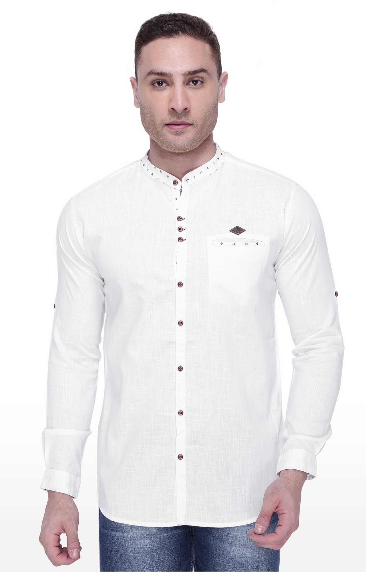 Kuons Avenue | Kuons Avenue Men's White  Linen Cotton Shirt