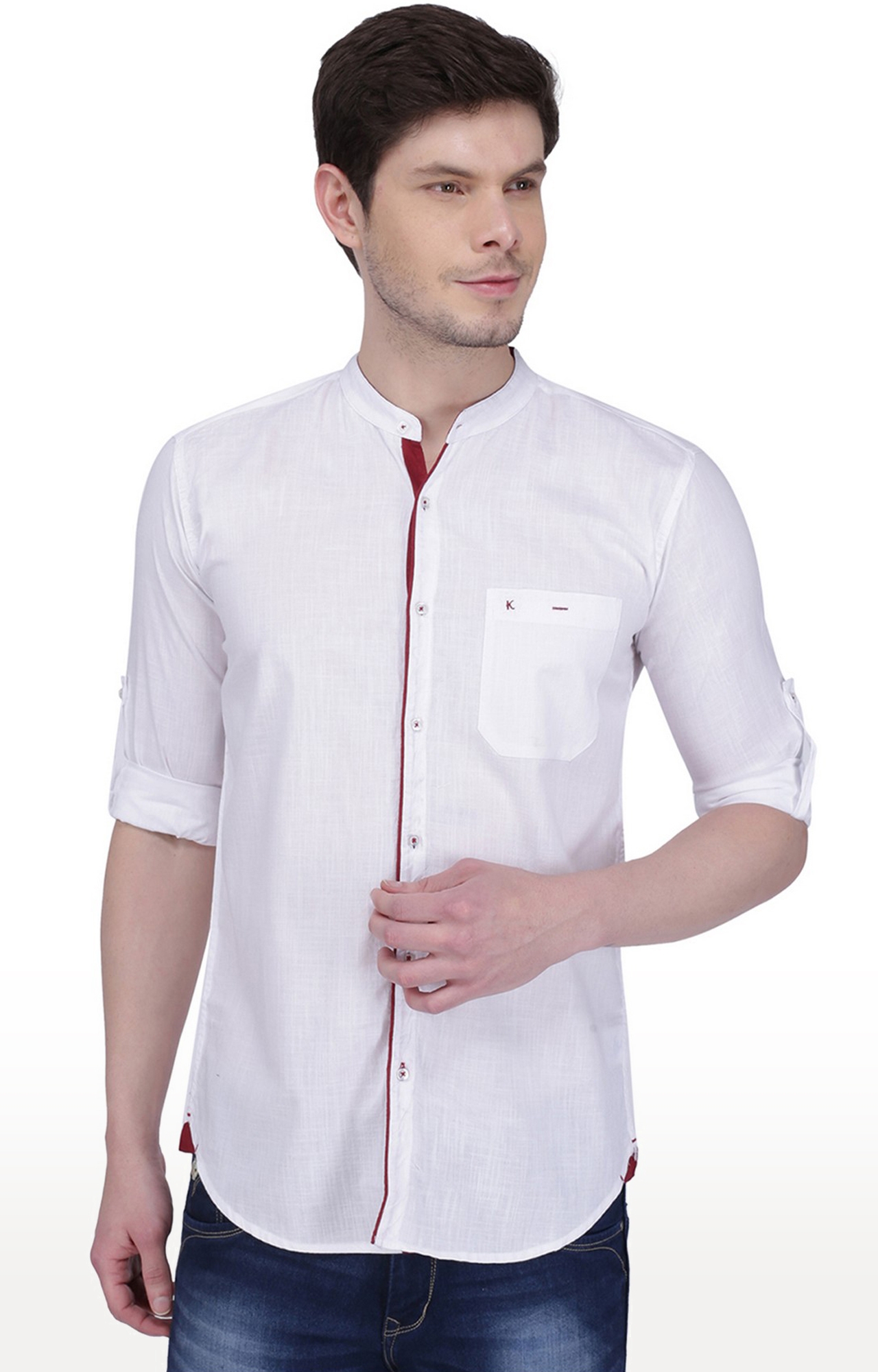 Kuons Avenue | Kuons Avenue Men's White Linen Cotton Casual Shirt