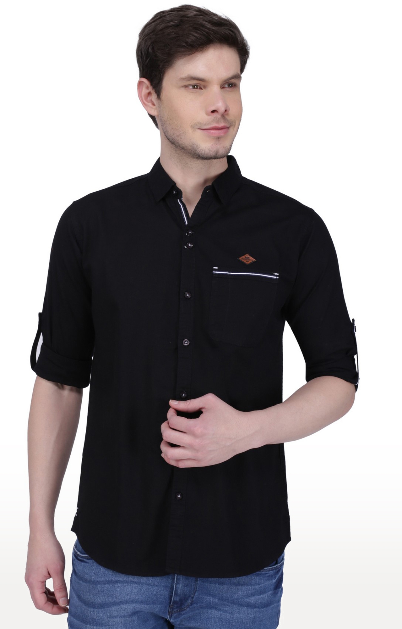 Kuons Avenue | Kuons Avenue Men's Black Linen Cotton Shirt