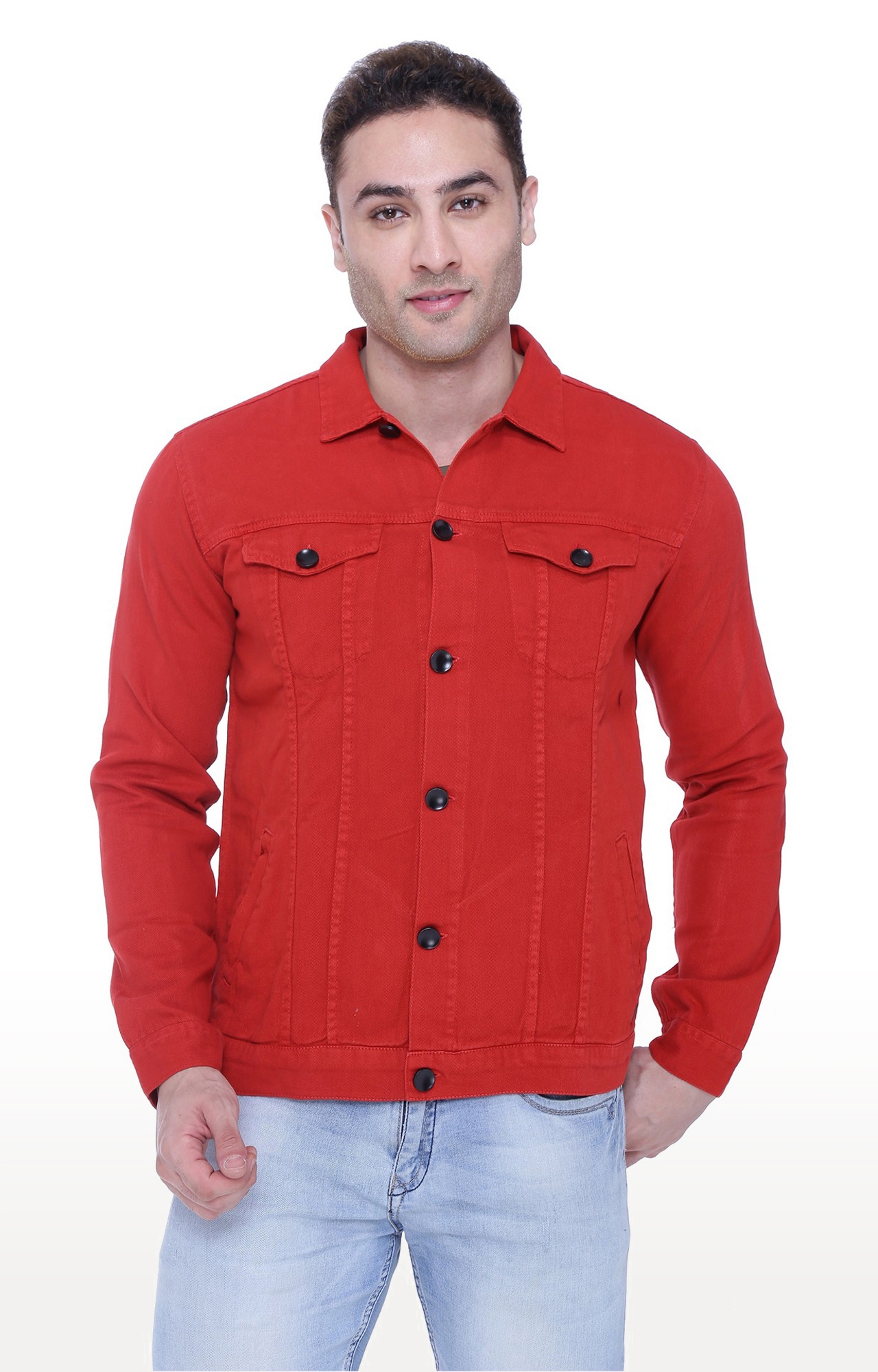 Kuons Avenue | Kuons Avenue Men's Cherry Red Denim Jacket