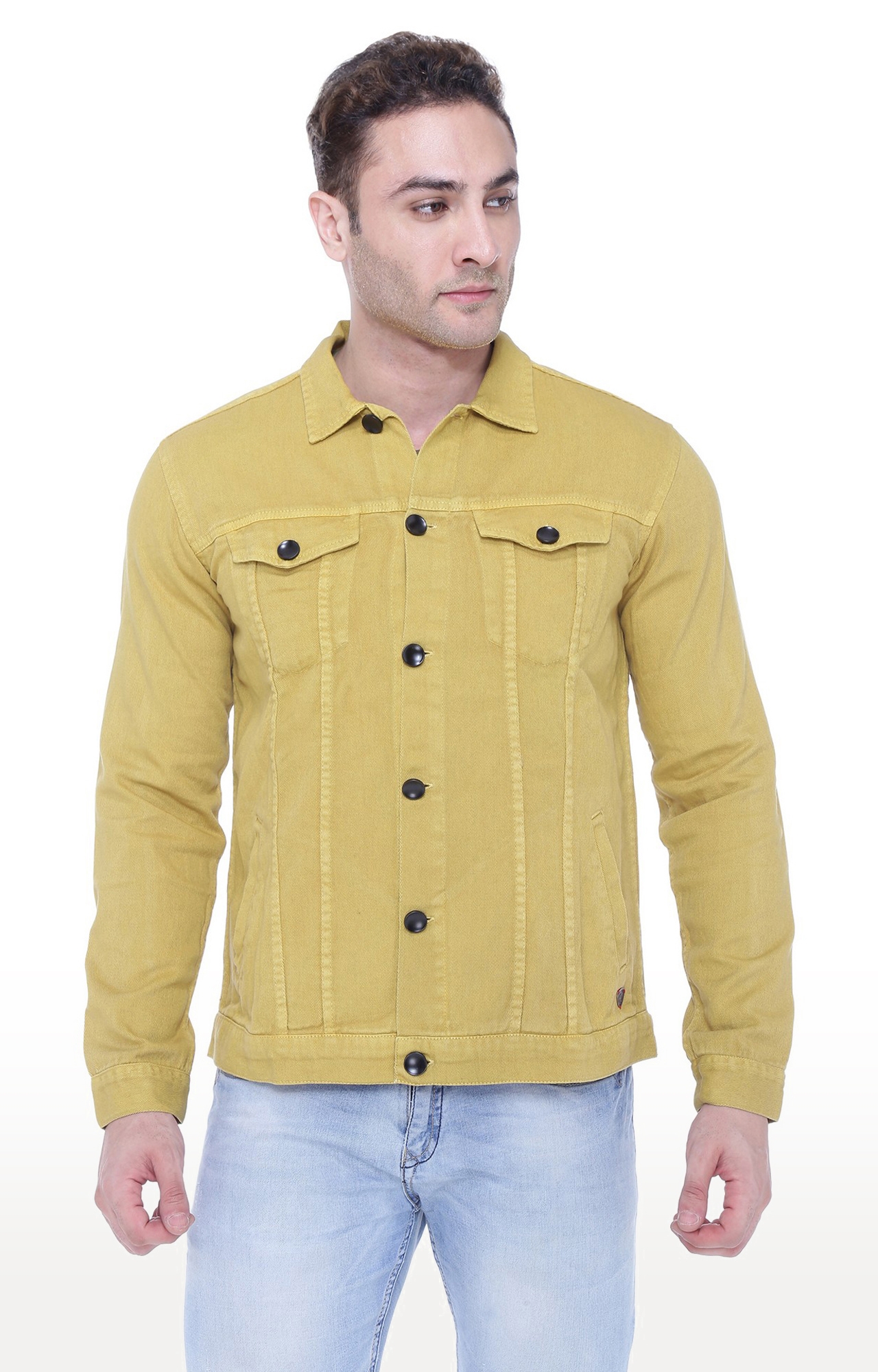 Kuons Avenue Men's Khaki Denim Jacket