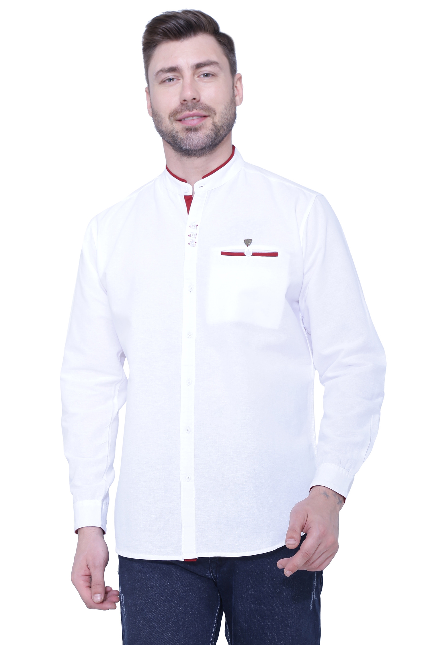 Kuons Avenue | Kuons Avenue Men's Linen Cotton Casual Shirt- KACLFS1179A