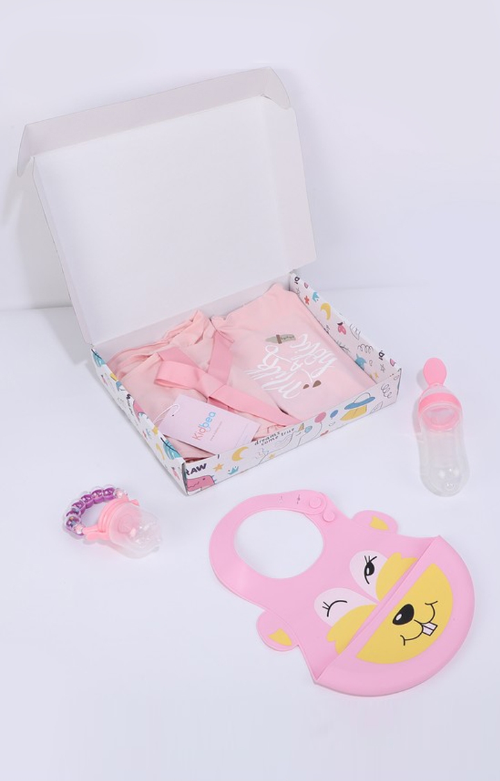 Kidbea | Kidbea New Born Baby Gift Set For Girl - Pack of 5
