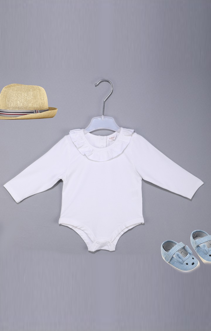 Kidbea | Kidbea® new born baby white color onesie/bodysuit/romper for girl