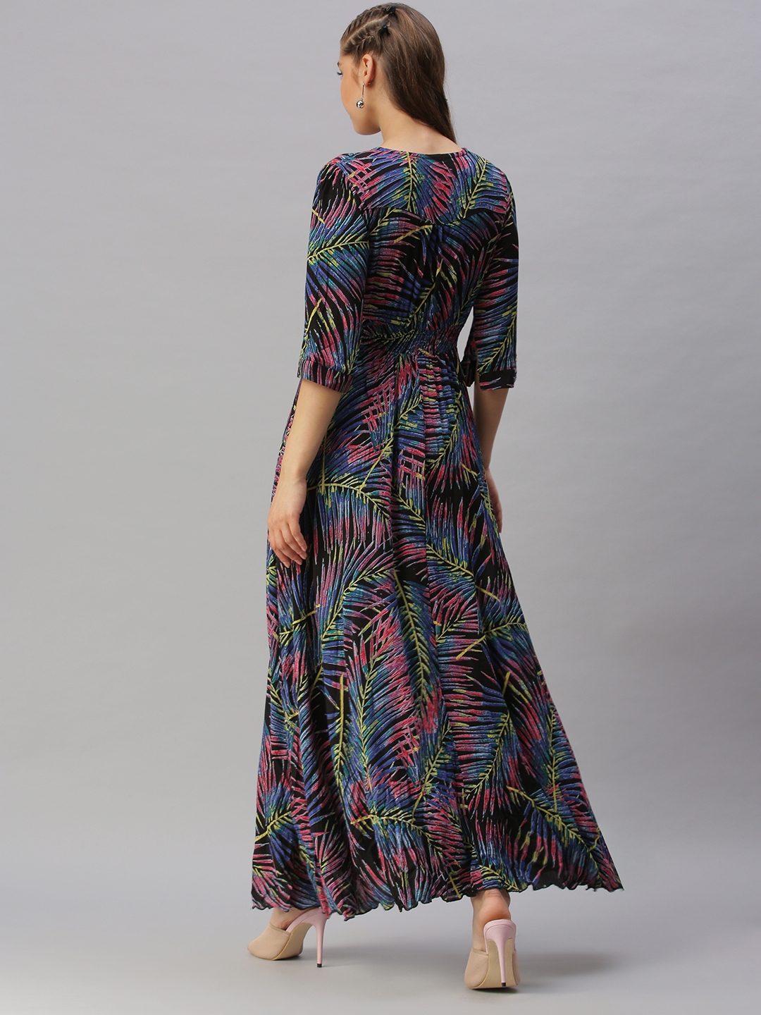 Women's Multi Viscose Printed Dresses