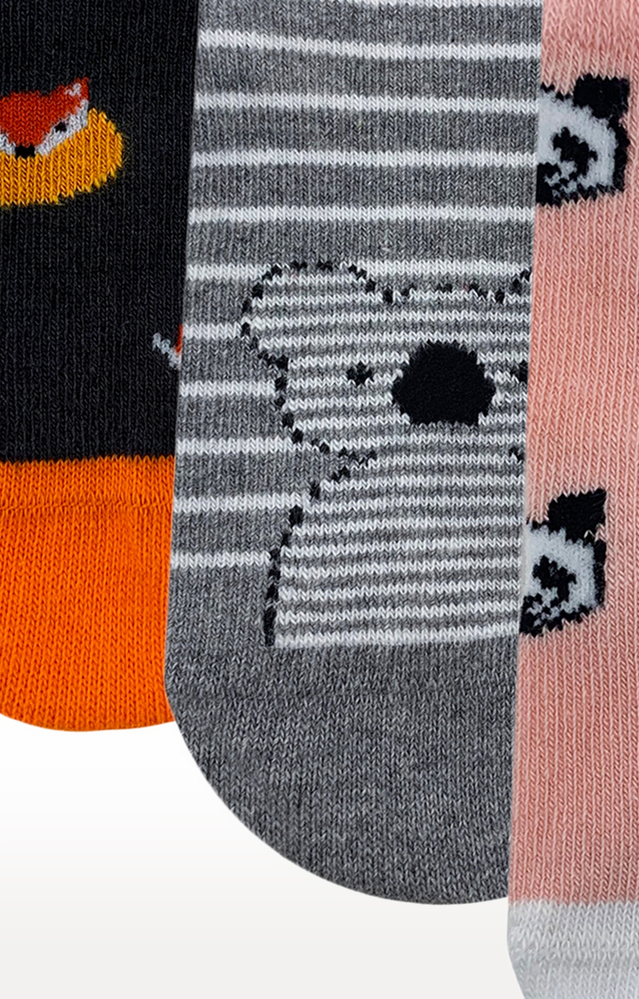 Mint & Oak Animal Cuteness Cotton Multi Ankle Length Socks for Kids - Pack of 3