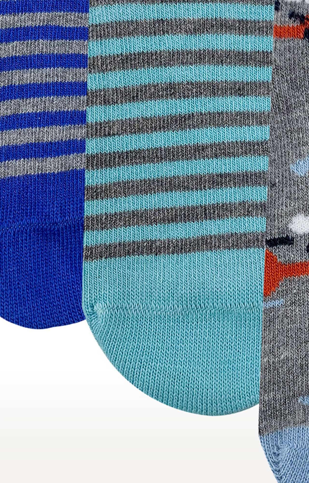 Mint & Oak Up In The Sky Cotton Multi Ankle Length Socks for Kids - Pack of 3