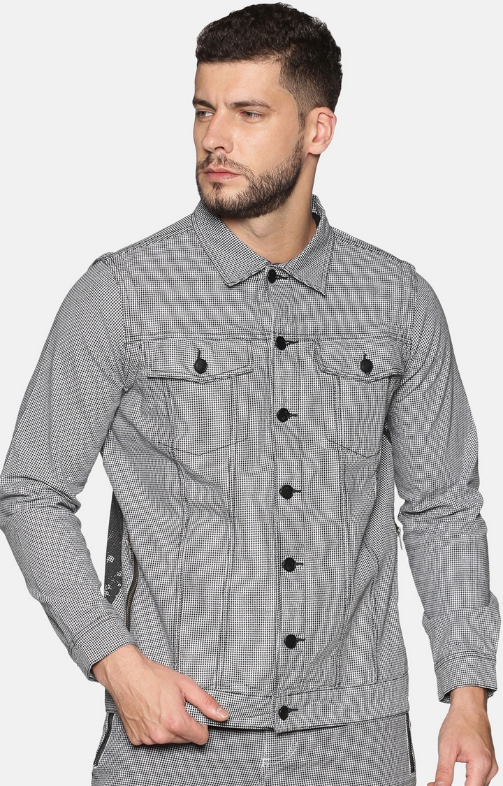 KULTPRIT | Grey Printed Denim Jackets