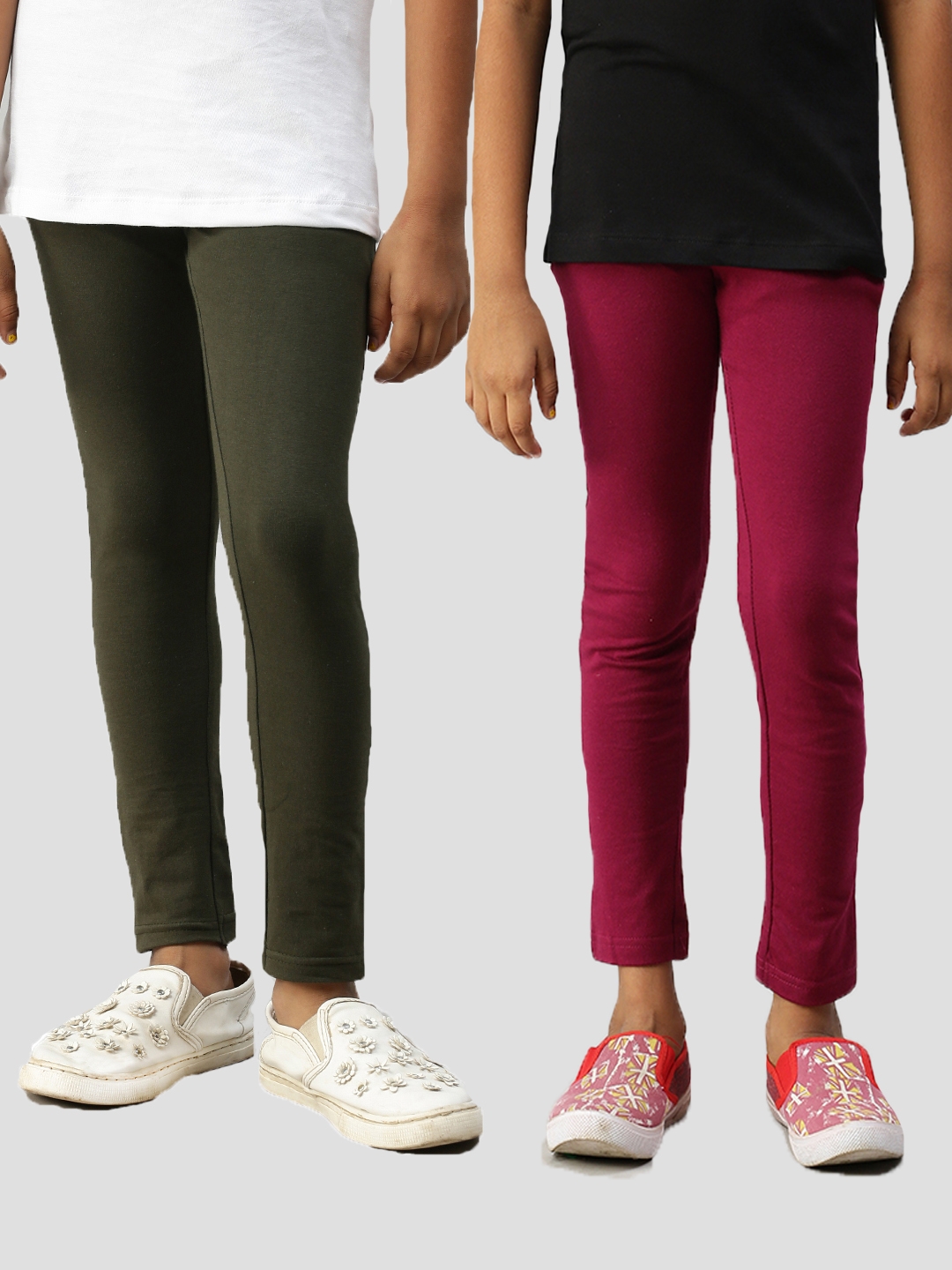 Kryptic | Kryptic Girls casual  Cotton stretch legging Pack of 2