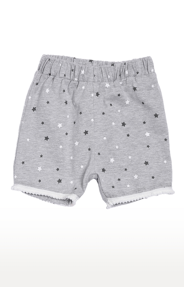 Kryptic | Kryptic Girls 100% Cotton Printed Shorts with Pompom
