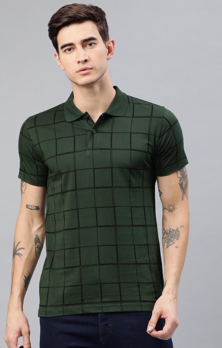 Kryptic | Olive Checked Polos