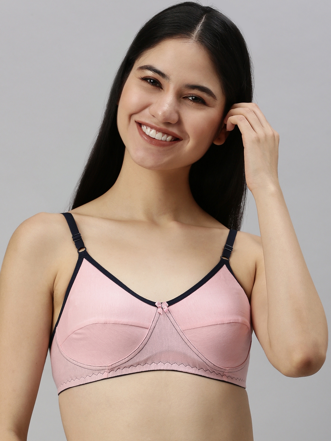 Kryptic | Kryptic Women's Cotton Baby Pink Coloured Non - Padded Bra