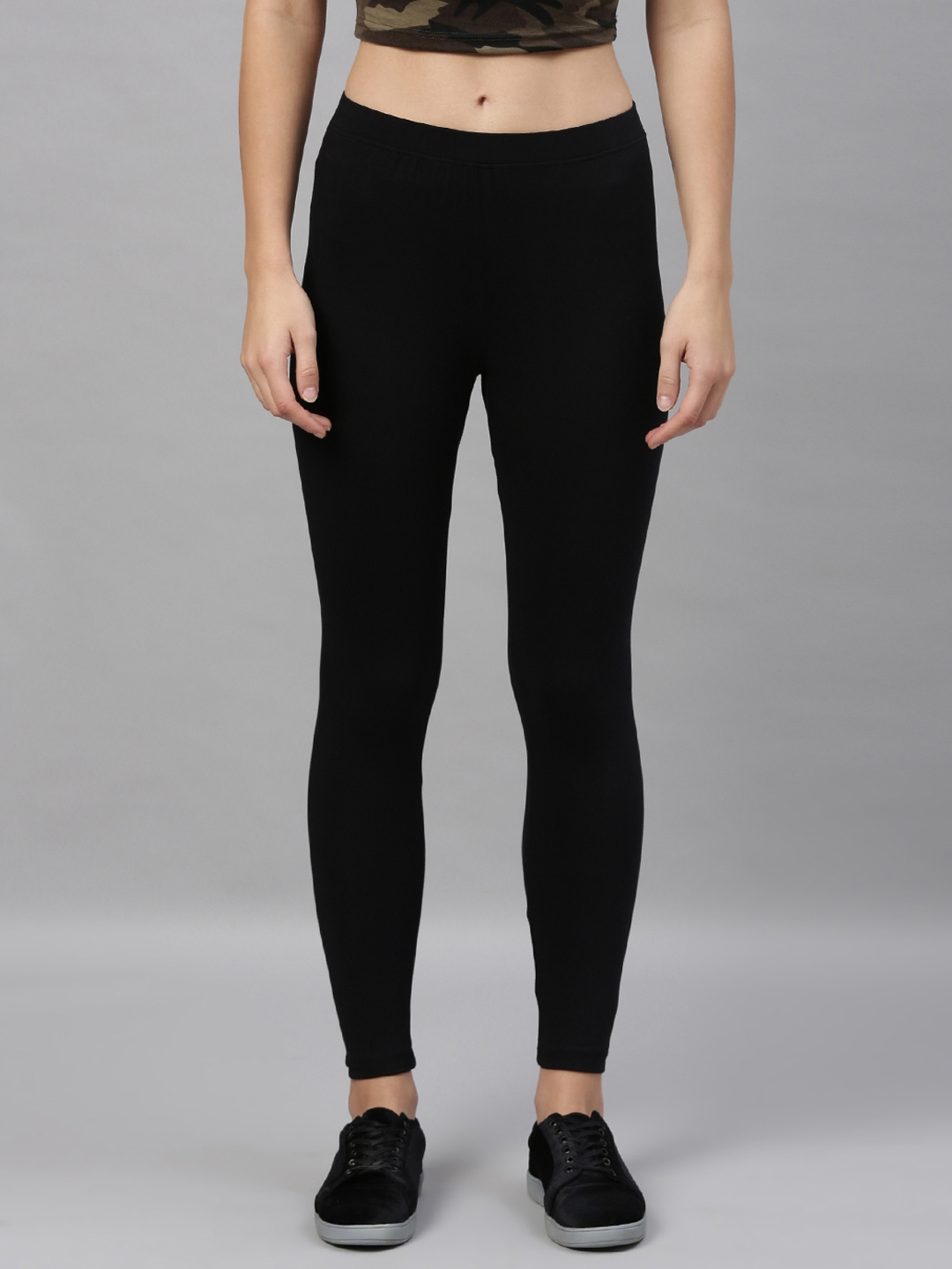 Kryptic | Kryptic Women's Cotton Stretch Solid Ankle Length Leggings