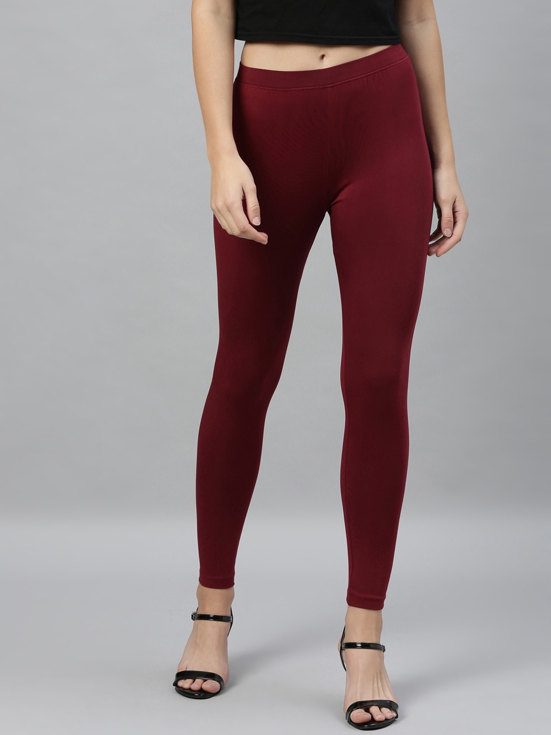 Kryptic | Kryptic Women's Cotton Stretch Solid Ankle Length Leggings