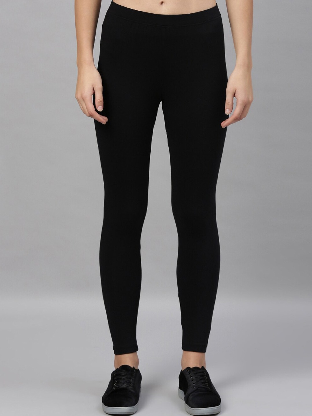 Kryptic | Kryptic womens cotton stretch solid ankle length legging