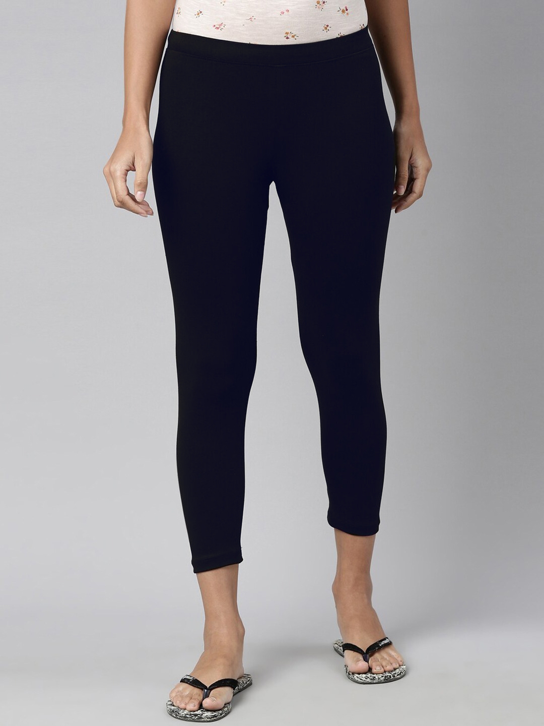 Kryptic | Kryptic womens cotton stretch solid mid ankle length legging