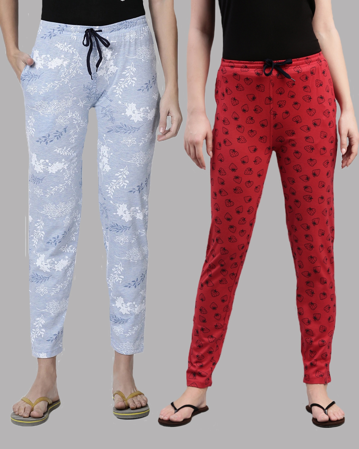 Kryptic | Kryptic Women 100% Cotton Printed Pyjamas Pack Of 2