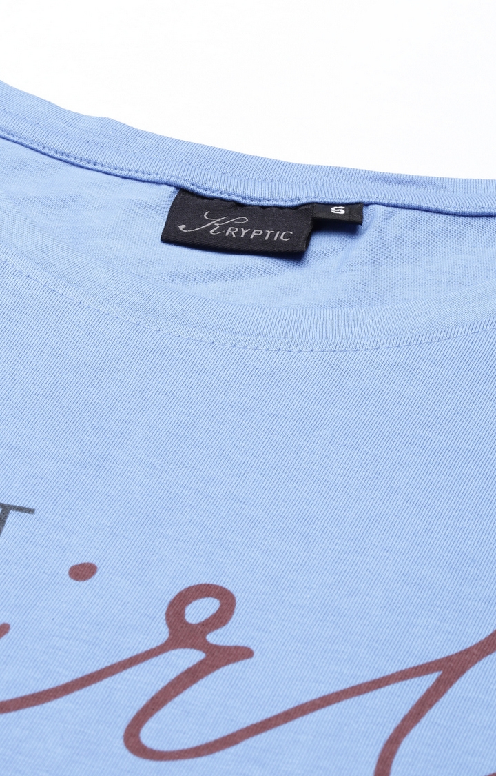 Kryptic | Blue & Black Cotton T-Shirt and Pyjama Set 10