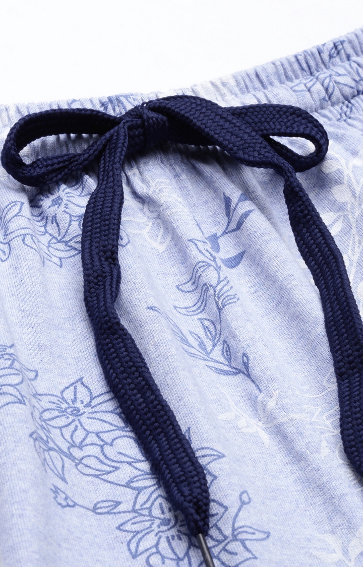 Black & Blue Cotton T-Shirt and Pyjama Set
