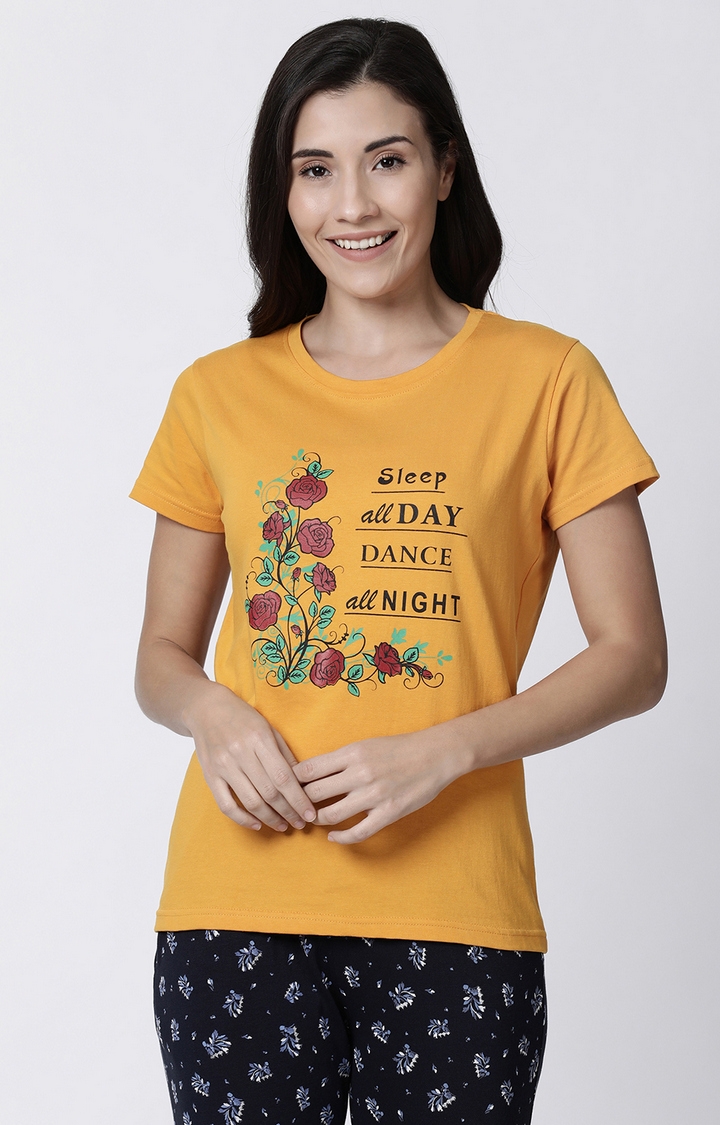 Yellow Printed T-Shirts