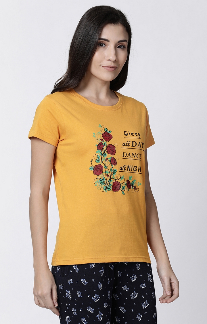 Yellow Printed T-Shirts