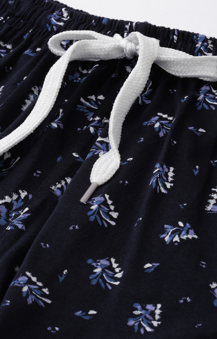 Coral & Navy Cotton T-Shirt and Pyjama Set