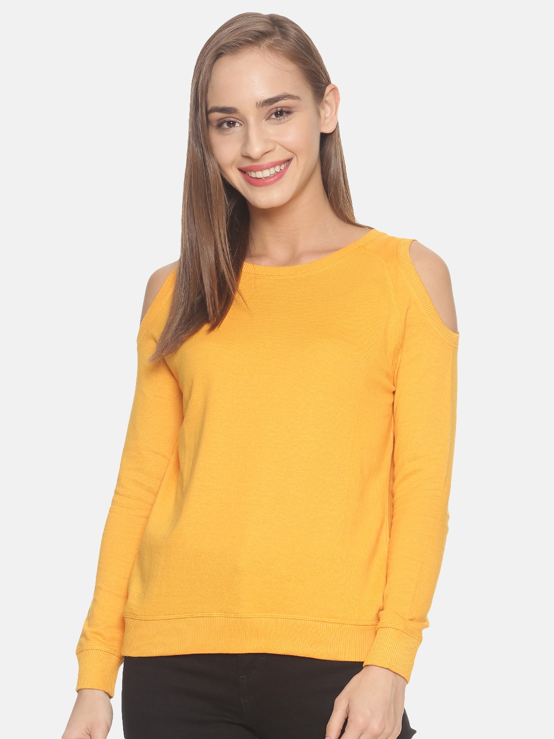 Kryptic | Mustard Solid Sweatshirts
