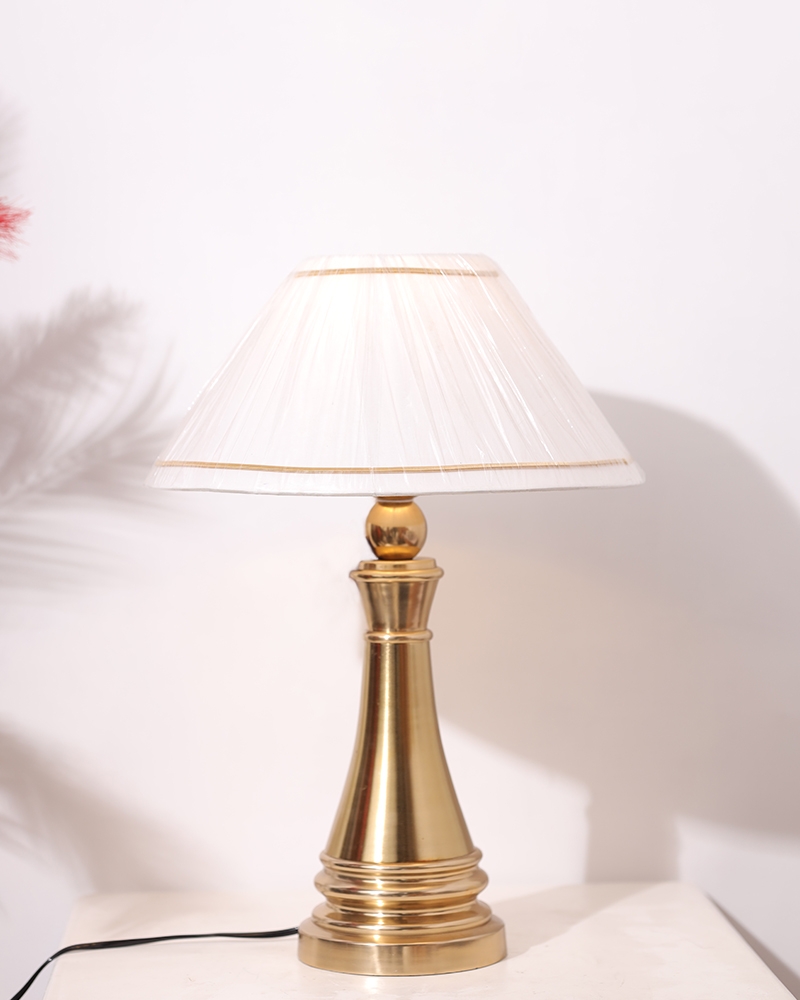 Order Happiness | Order Happiness Metal White & Gold Antique Table Lamp For Home Decorations