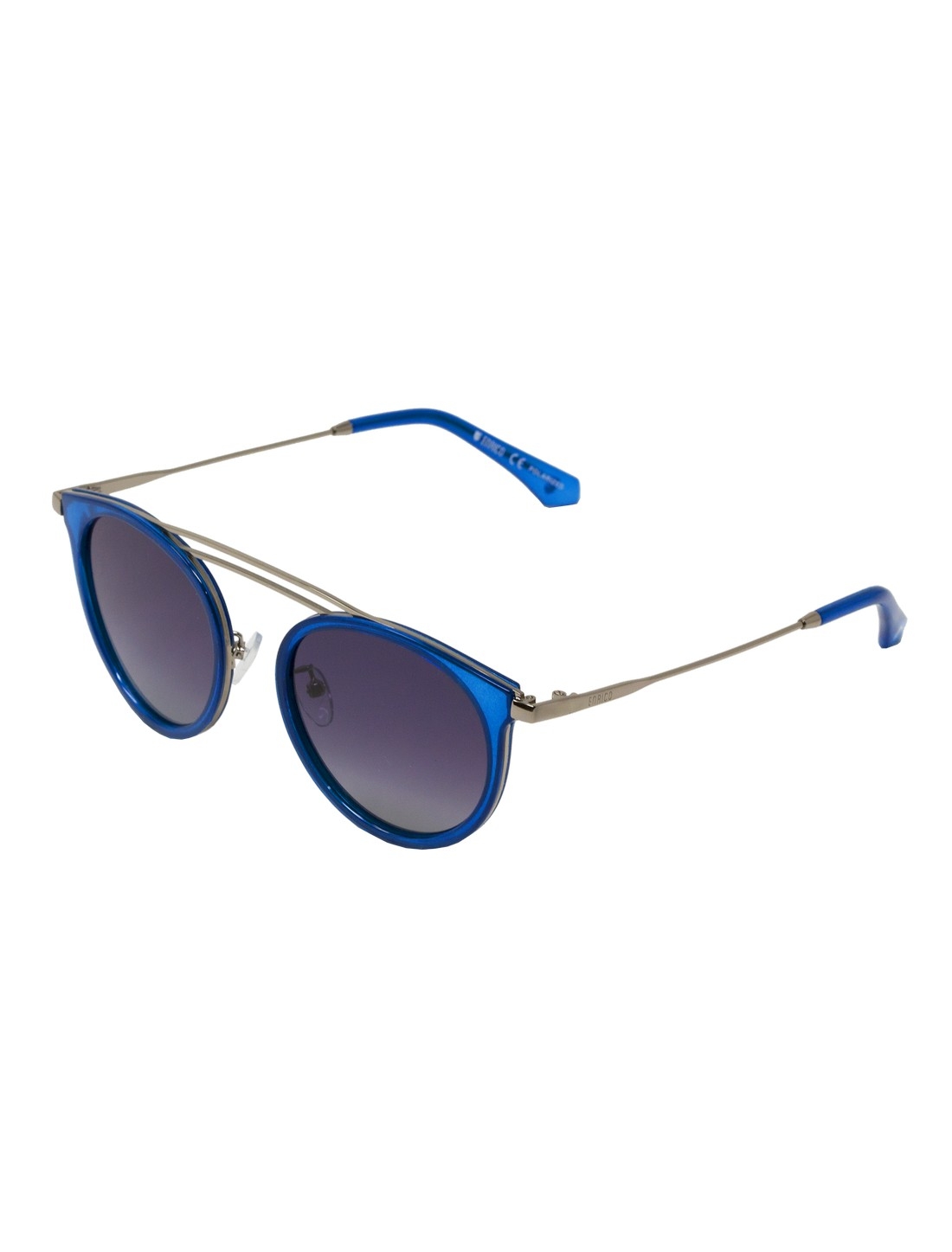 ENRICO | Enrico Akimitsu Uv Protected Round Sunglasses For Women ( Lens - Purple | Frame - Blue)