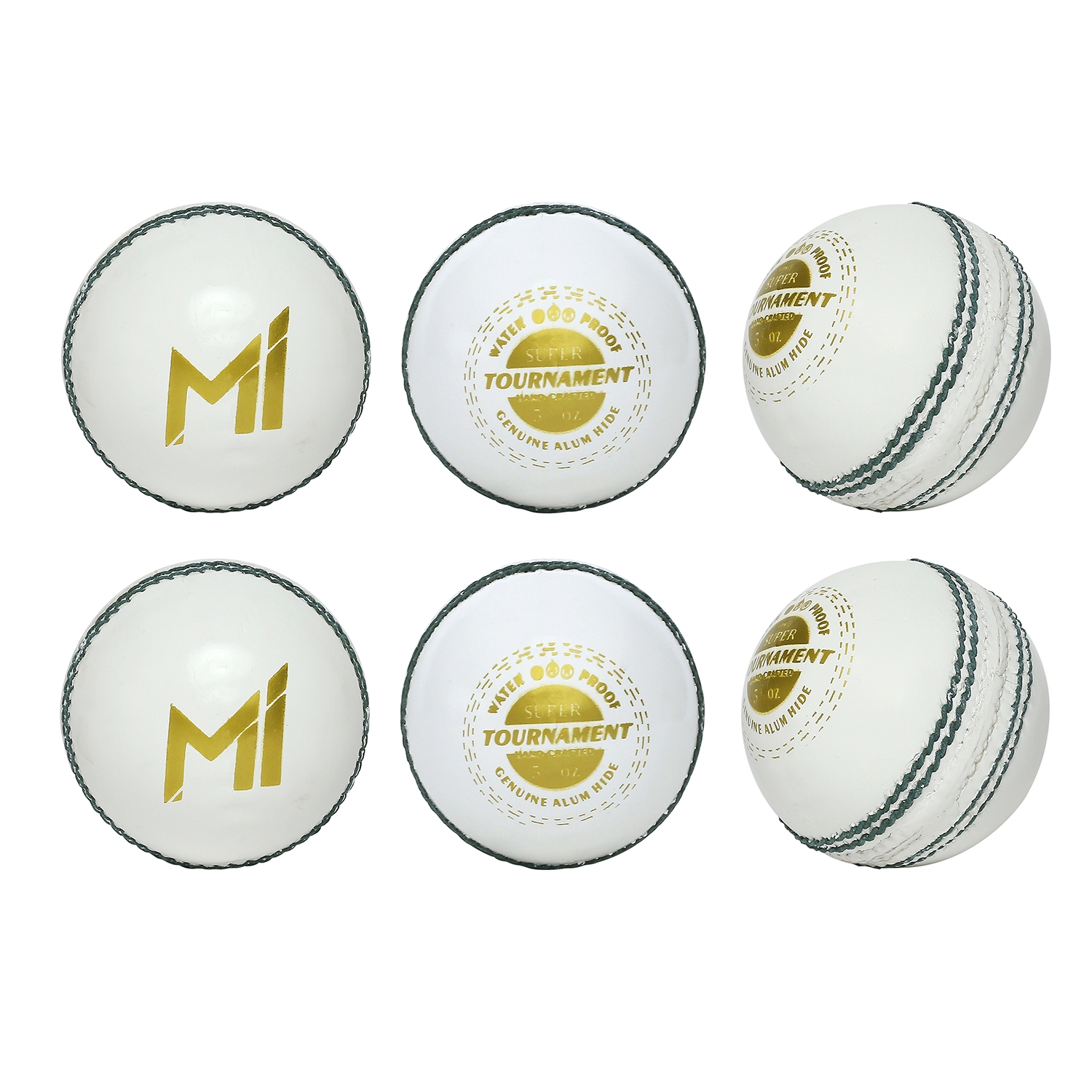 playR | MI: Super Tournament Leather Ball (White) Pack of 6