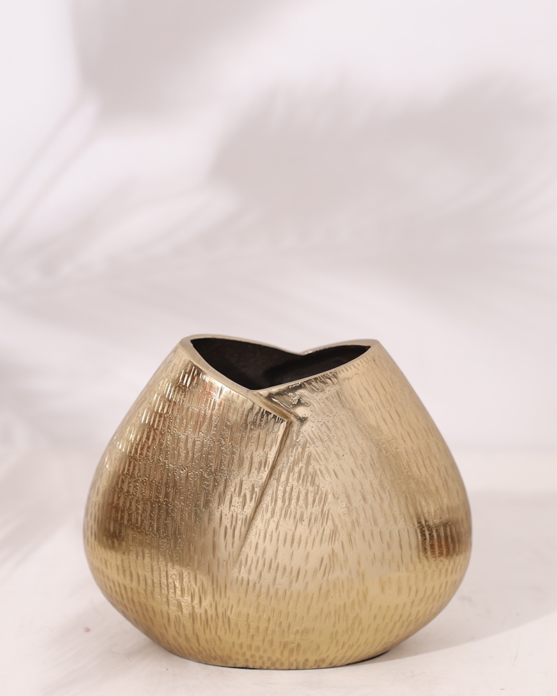 Order Happiness | Order Happiness Decorative Gold Colour Flower vase For Living Room, Bedroom & Office