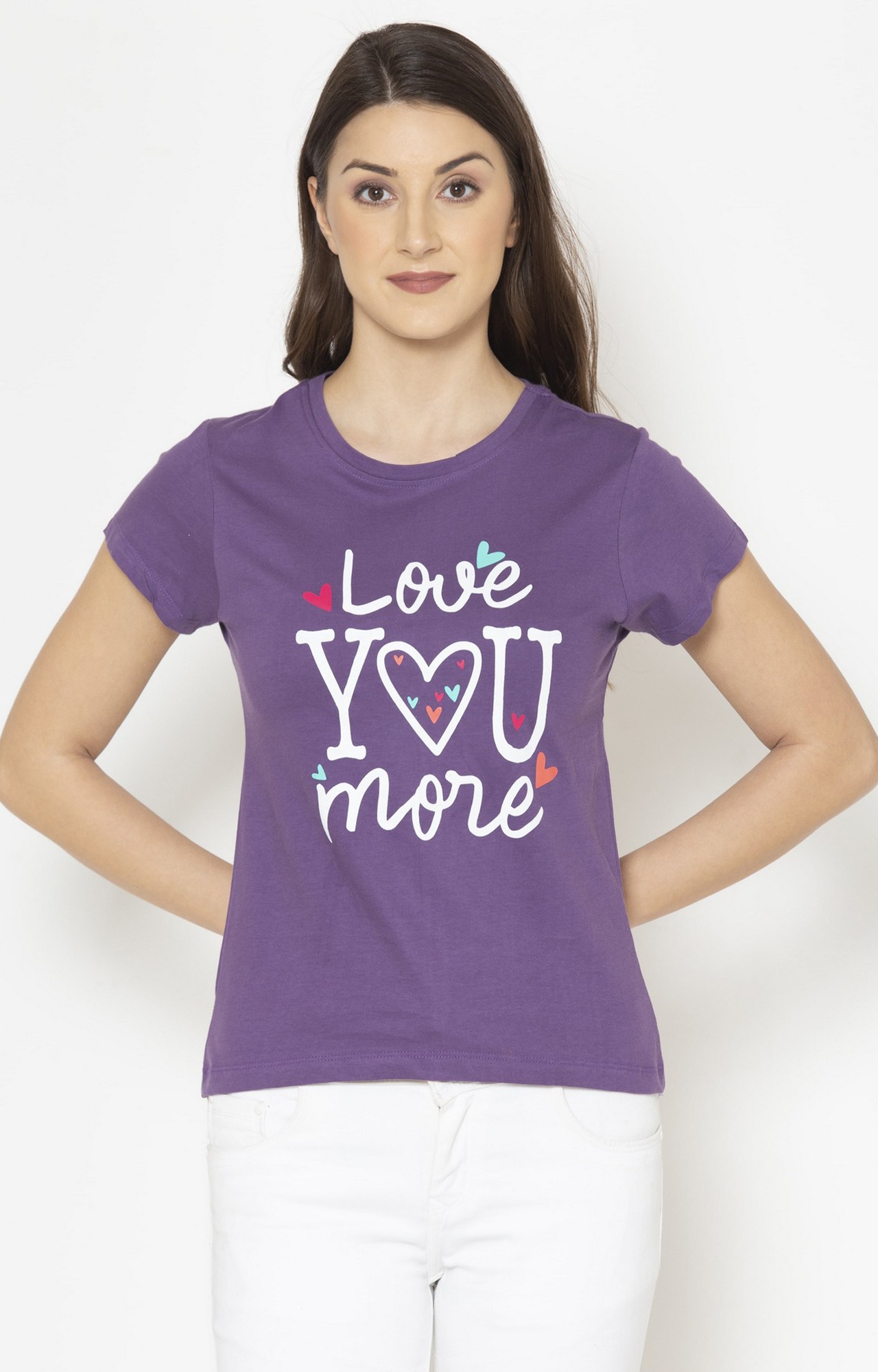 Lounge Dreams | Lounge Dreams Women's 100% Pure Cotton Short sleeve Purple Lounge T-Shirts