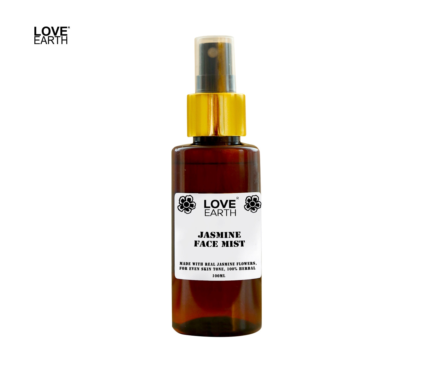 LOVE EARTH | Love Earth Jasmine Mogra Face Mist Toner with Jasmine Oil & Extracts for Instant Glow & Even Skin Tone 100ml