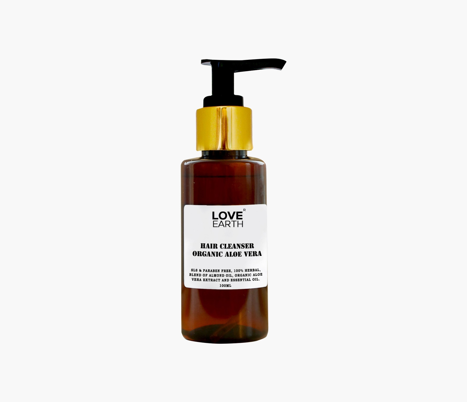 LOVE EARTH | Love Earth Hair Cleanser Organic Aloe Vera with blend of Almond oil for Hair Cleansing and Hydration 100ml
