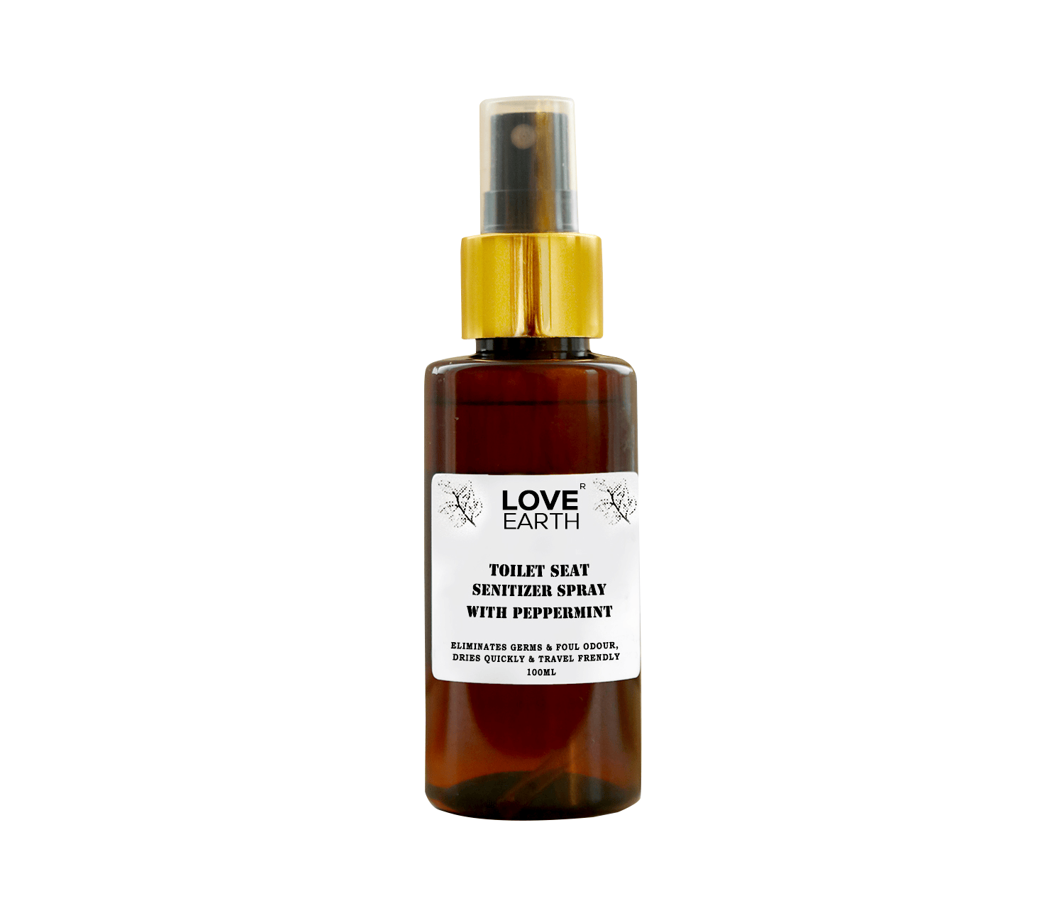 LOVE EARTH | Love Earth Toilet Seat Sanitizer Spray with Peppermint, Eliminates Germs & Foul Odour 100ml