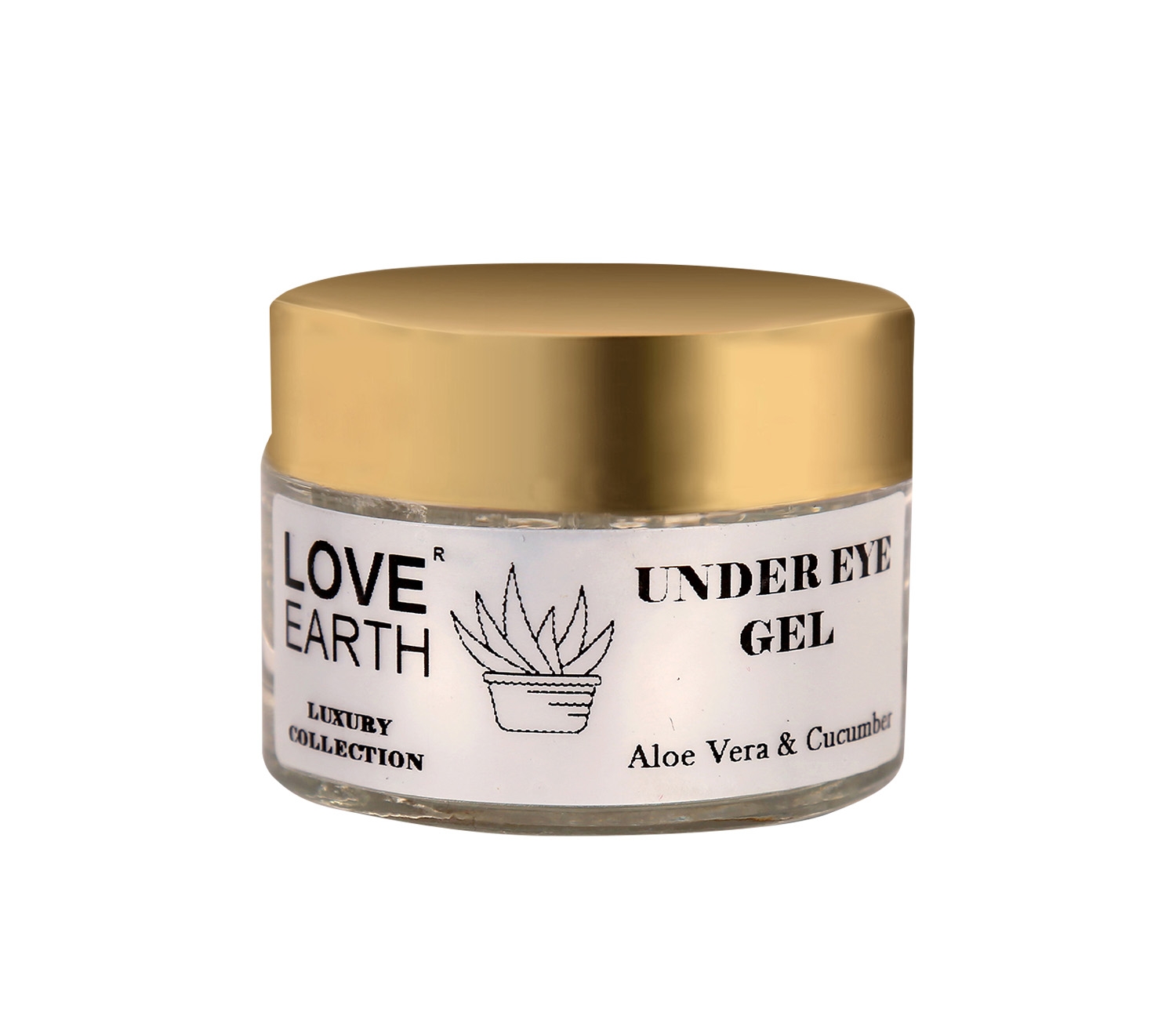 LOVE EARTH | Love Earth Organic Under Eye Gel with Aloe Vera & Cucumber Extracts Reduces Dark Circles, Puffiness and Fine Lines 50gm