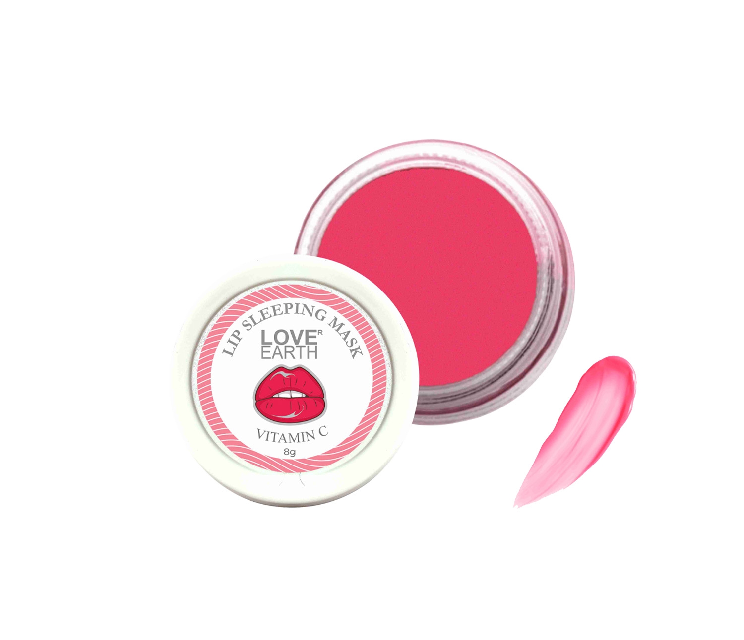 LOVE EARTH | Love Earth Lip Sleeping Mask with Vitamin C & E & Jojoba Oil For Lips Moisturization get Softer, Smoother and Plumper Lips