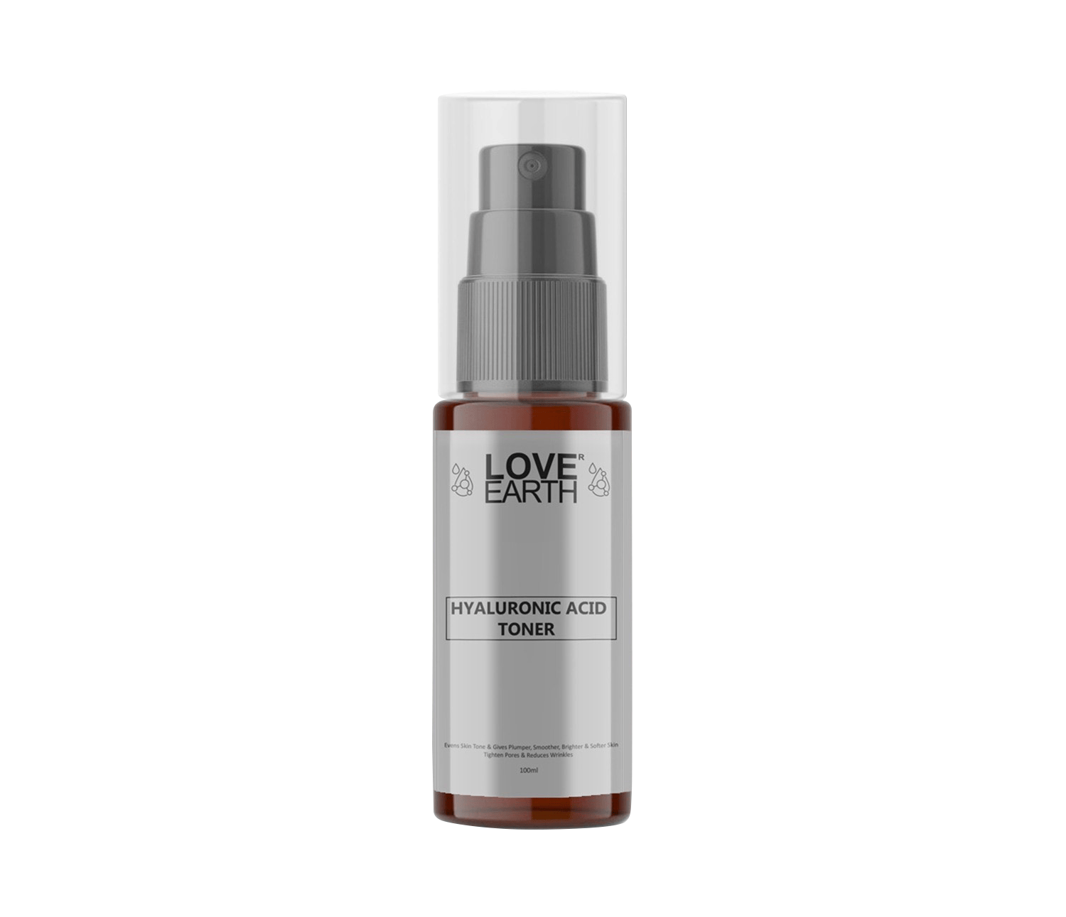 LOVE EARTH | Love Earth Hyaluronic Acid Toner with Grape seed extract and Hyaluronic Acid for Wrinkle Free, Smooth and Glowing Skin 100ml