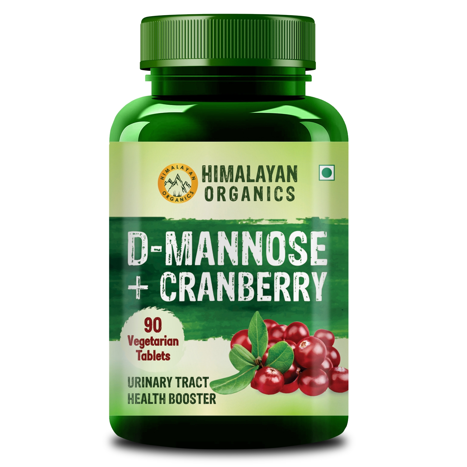 Himalayan Organics | Himalayan Organics D-Mannose + Cranberry Antioxidant Rich Supplement for Kidney Health & Urinary Tract Infection - 90 Tablets