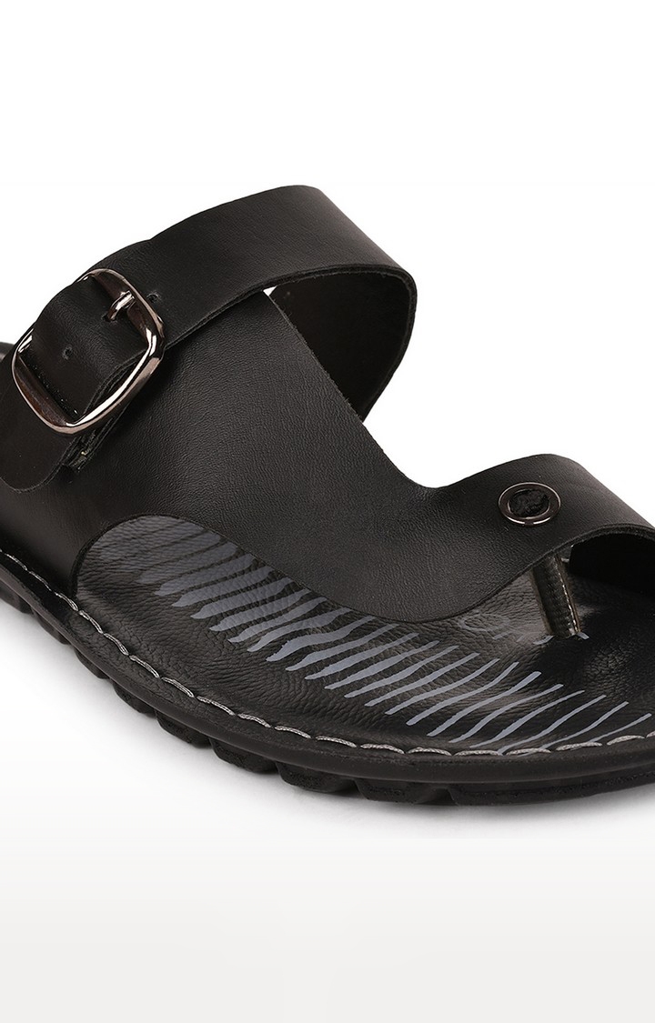 A-HA by Liberty Men's Black Slip-on Sandals