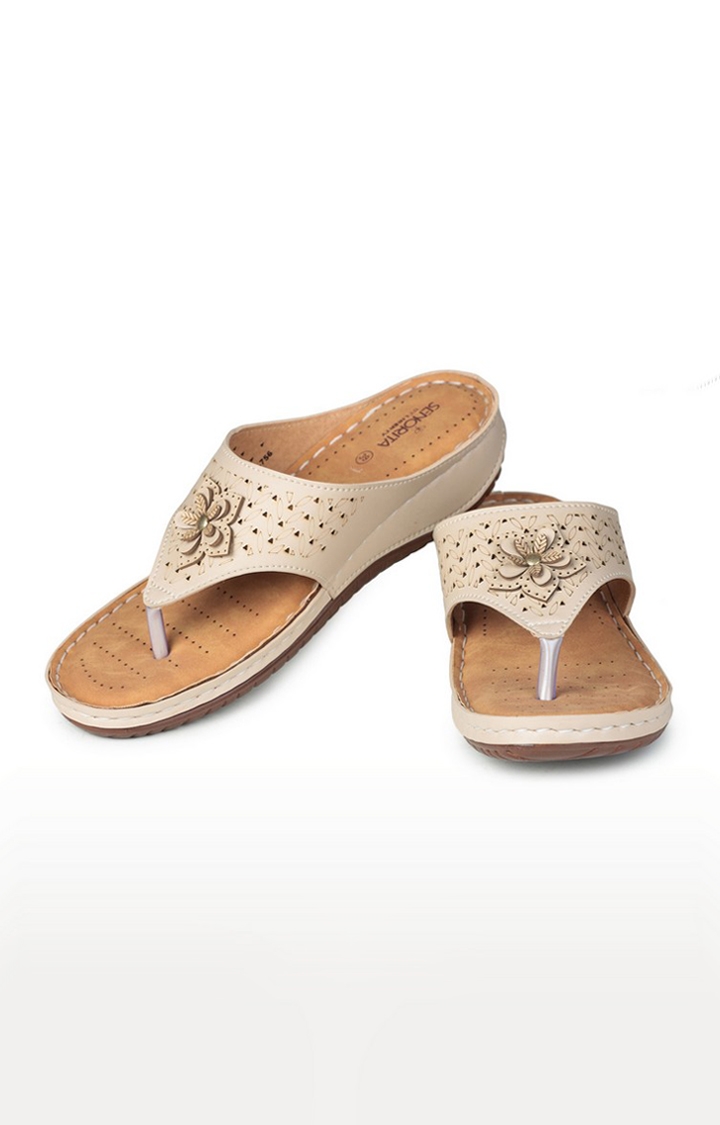 Senorita by Liberty Women Beige Heel Sandals