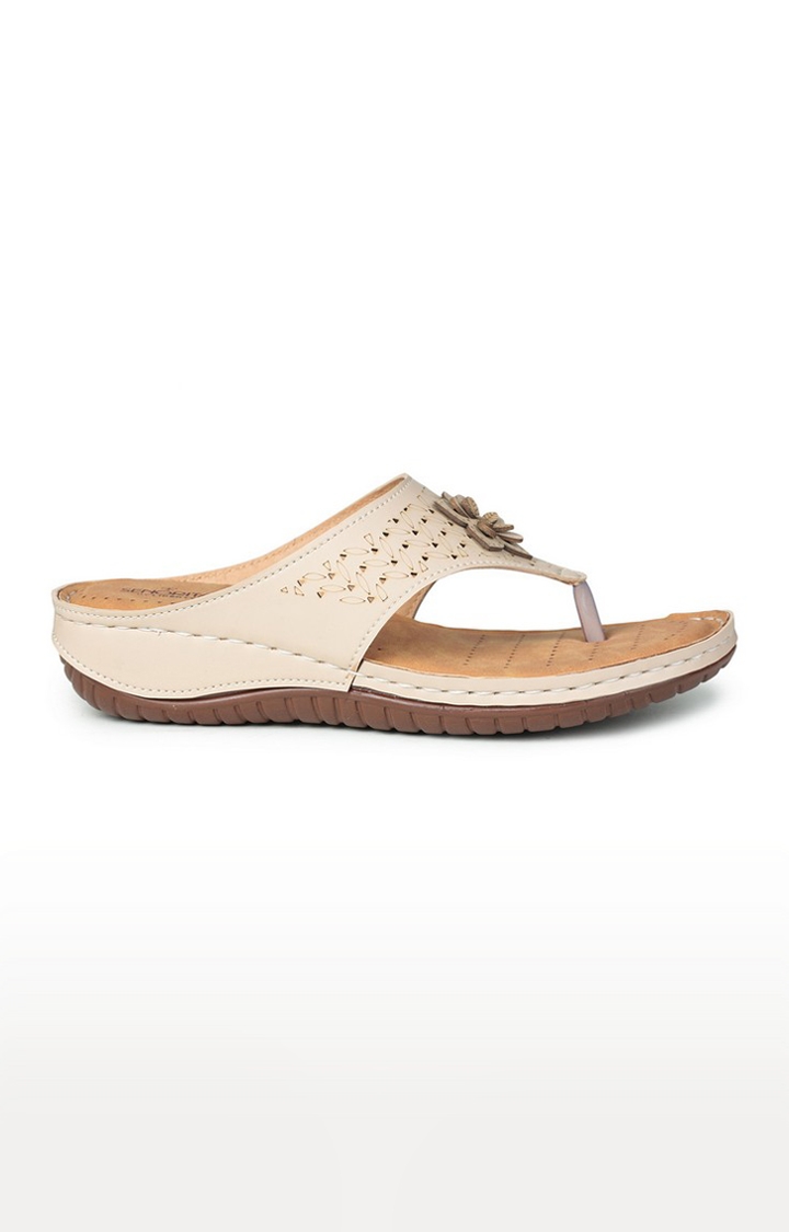 Senorita by Liberty Women Beige Heel Sandals