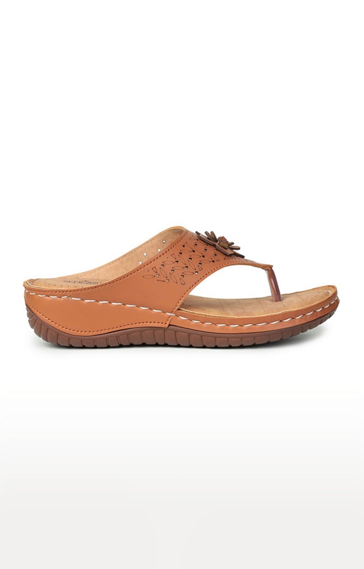 Senorita by Liberty Women Tan Heel Sandals