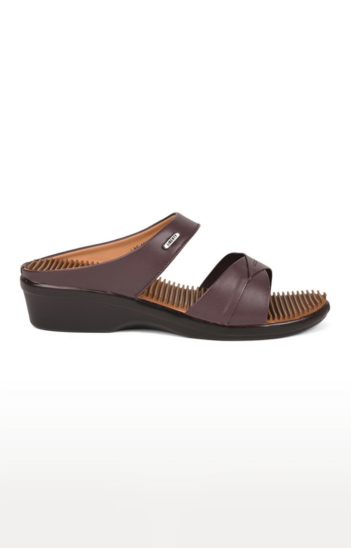 Senorita by Liberty Women Brown Heel Sandals