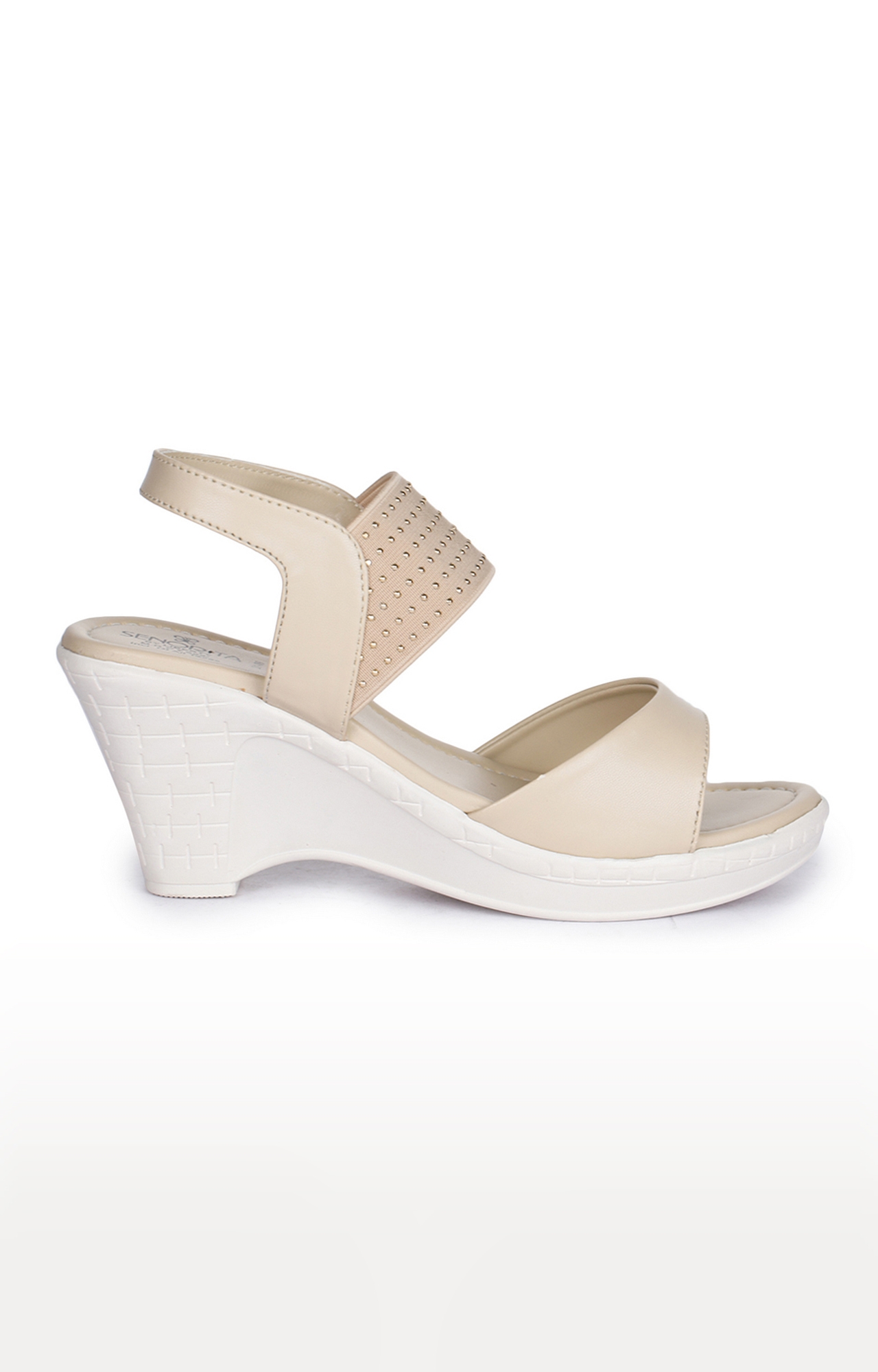 Senorita by Liberty Women Cream Heel Sandals
