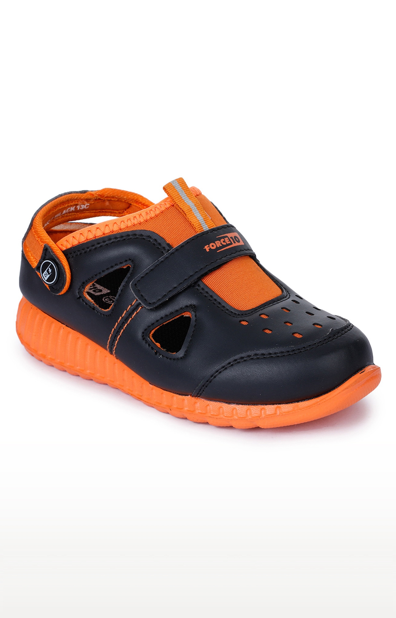 Liberty | Force 10 by Liberty Black And Orange Casual Slip-ons